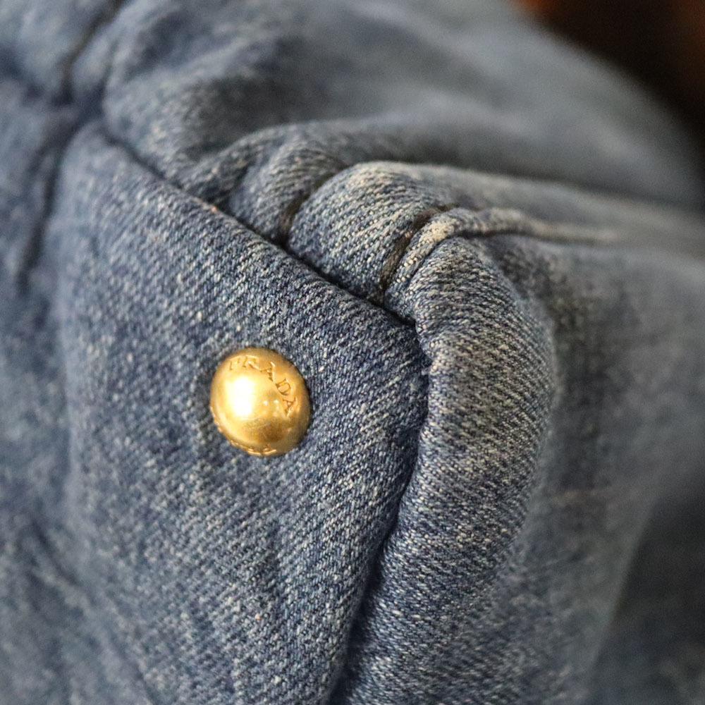 Prada Canapa Tote Bag Canvas Leather Python Black… - image 5